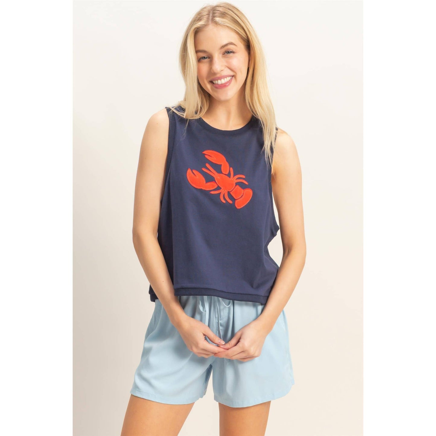 Sleeveless Tank With crawfish Patch