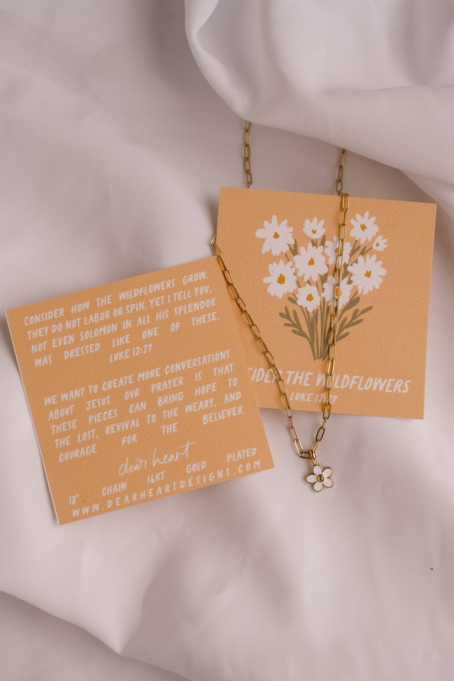 Consider The Wildflowers Charm Necklace I Christian Jewelry