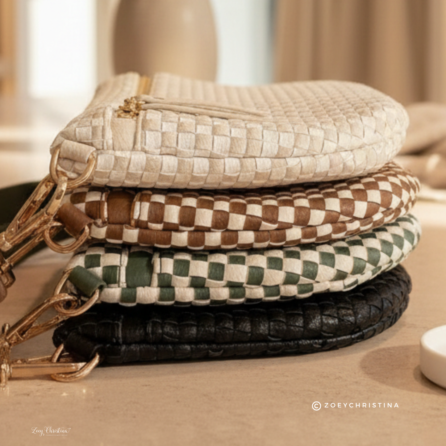 Checker Crossbody Bag