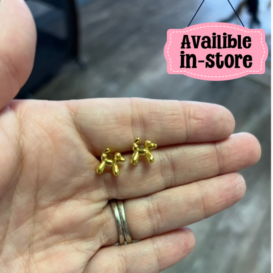 Balloon Dog Stud Earrings