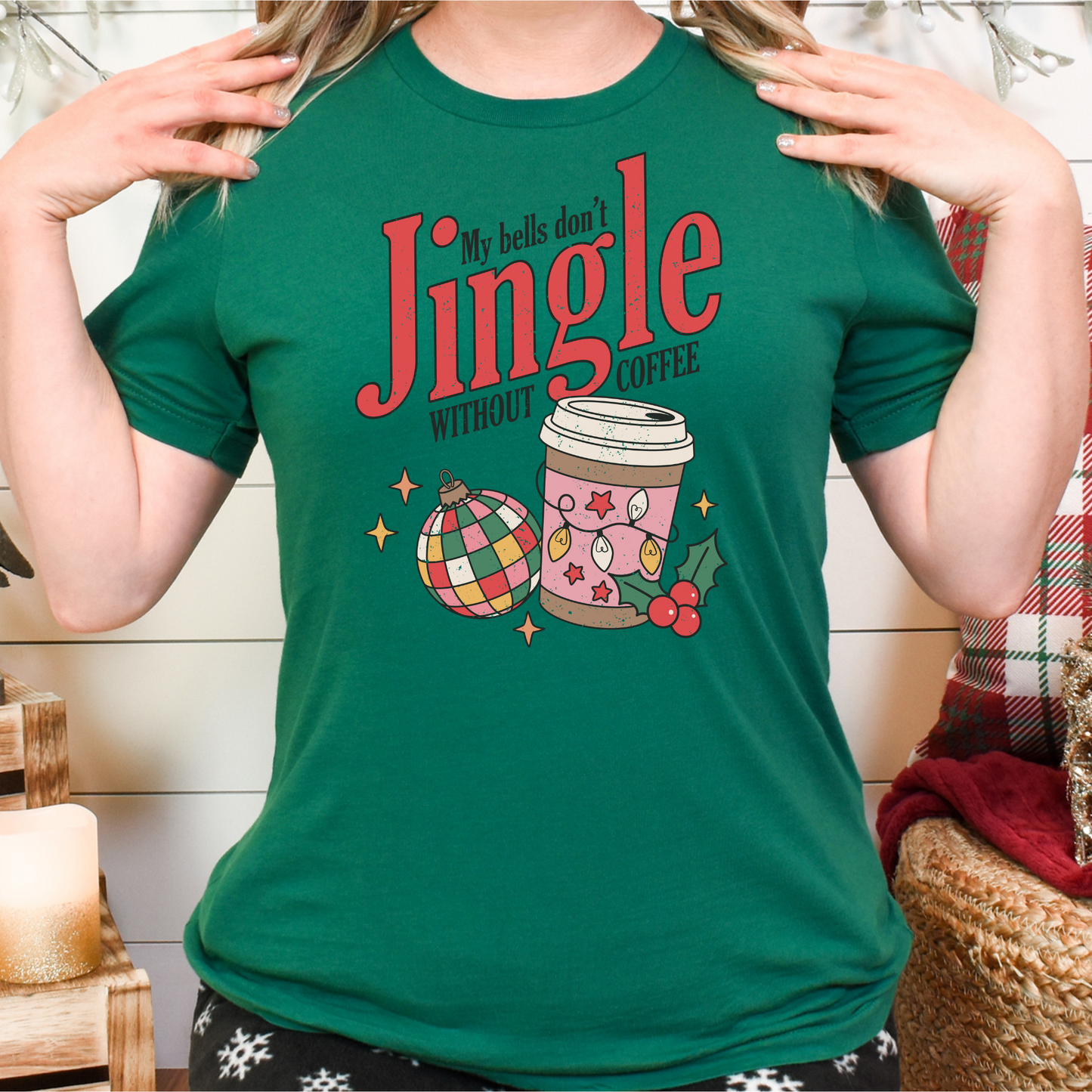 My bells don't jingle without coffee t-shirt