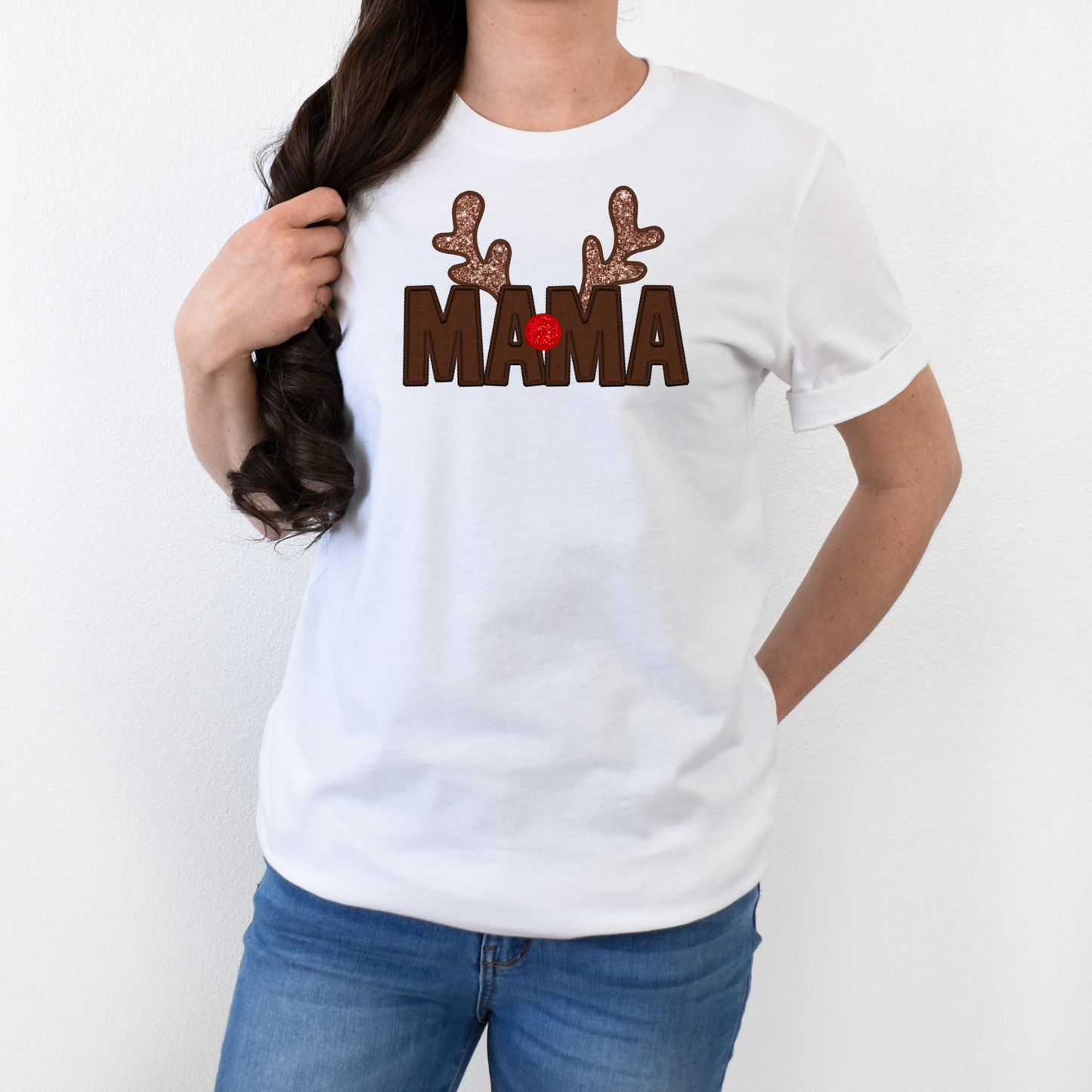 MOM\DAD Reindeer Christmas T-shirt