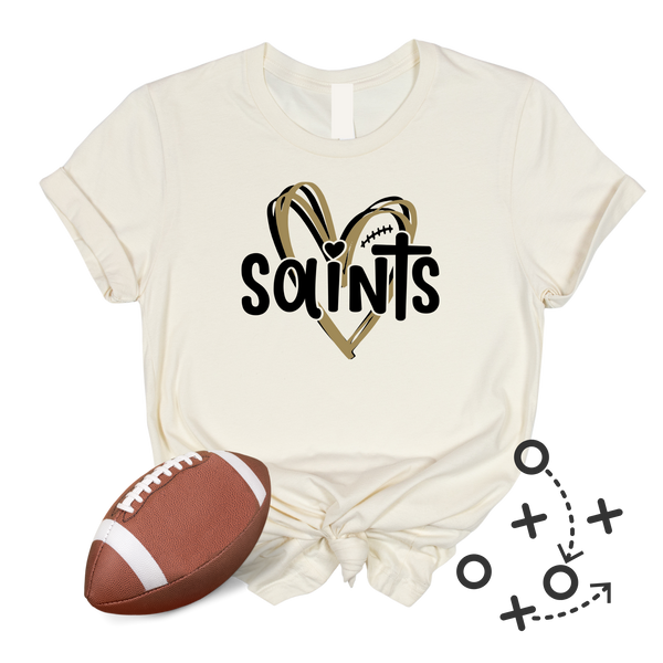 Saints Heart T-shirt – Buniquedesigns