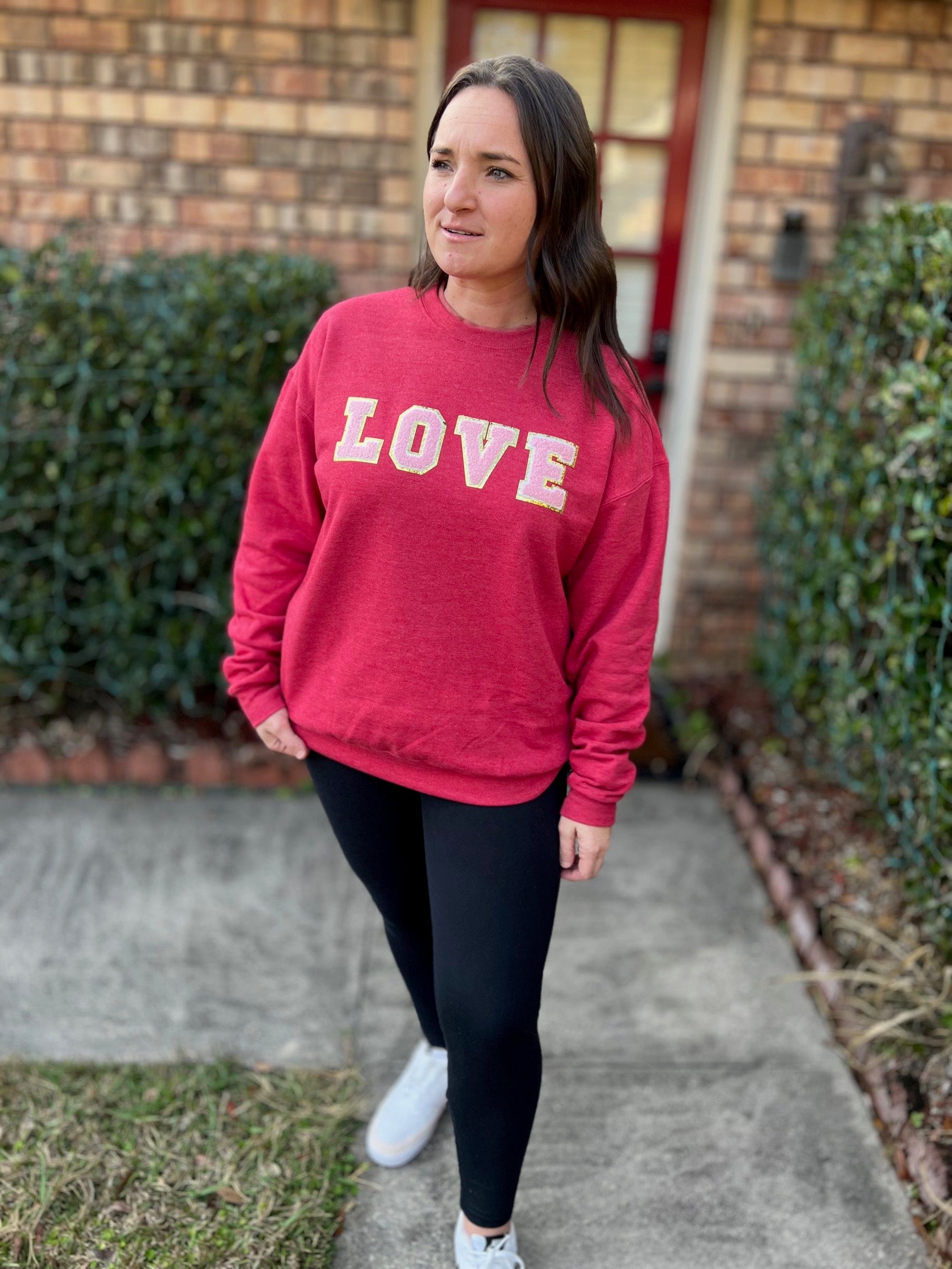 Love Chenille Patch Sweatshirt