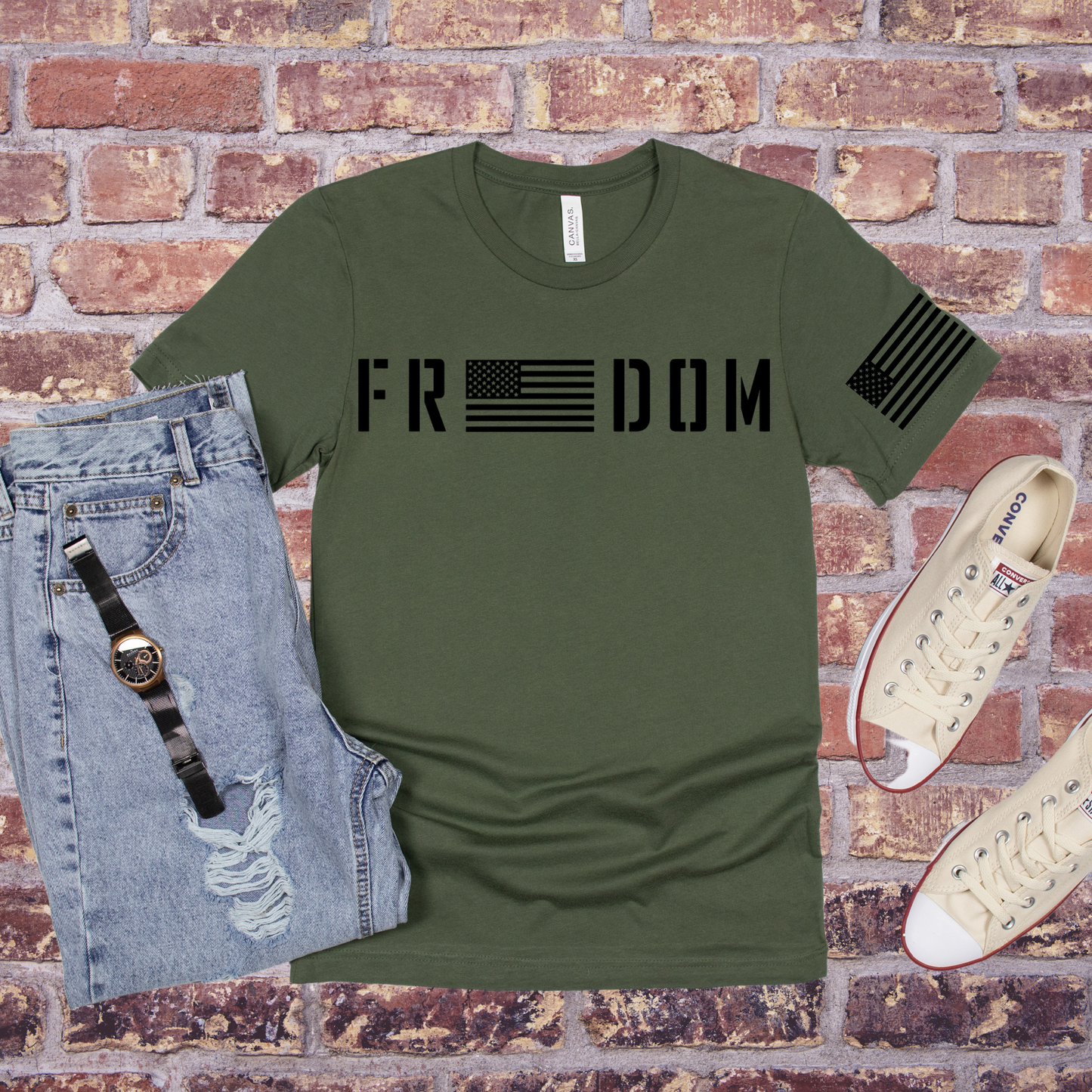 FREEDOM MENS FLAG T-SHIRT